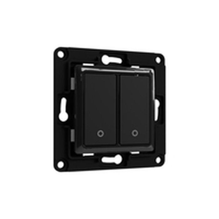 Shelly Wall Switch 2 Wandtaster 2-fach Schwarz Interruptor Doble Negro 3