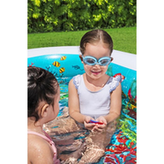 Bestway Piscina Hinchable 2 Camaras Fondo 3D Marino con Accesorios 262x175x51 cm +3 Años Jardin 54177 14