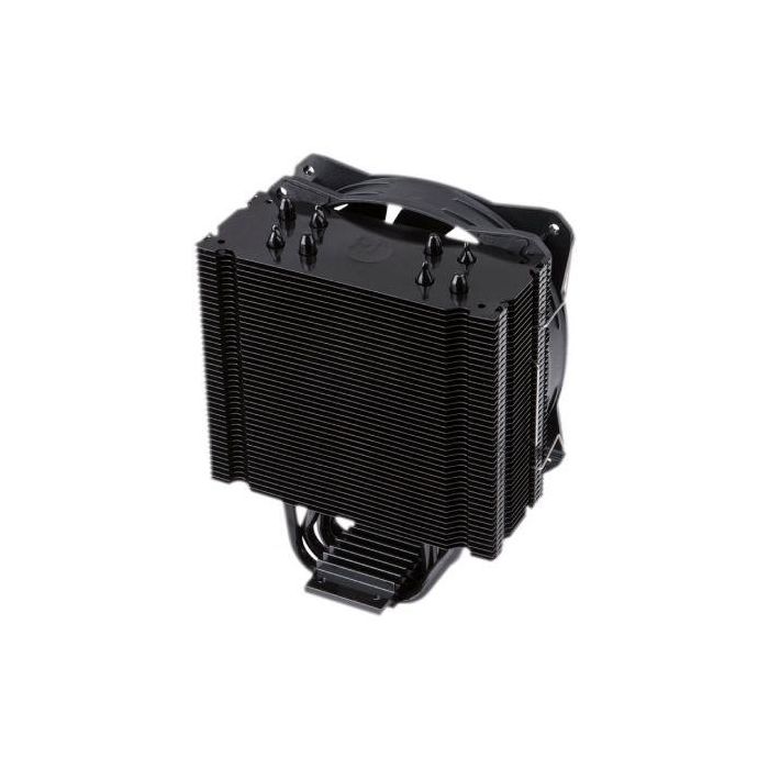 HIDITEC Enfriador CPU C12 PWM 12 cm Negro para Intel y AMD, Soportes LGA 1700, AM4, 1600 RPM, 36 dB, 68 CFM, Base Aluminio Cobre, 4 Heatpipes 3