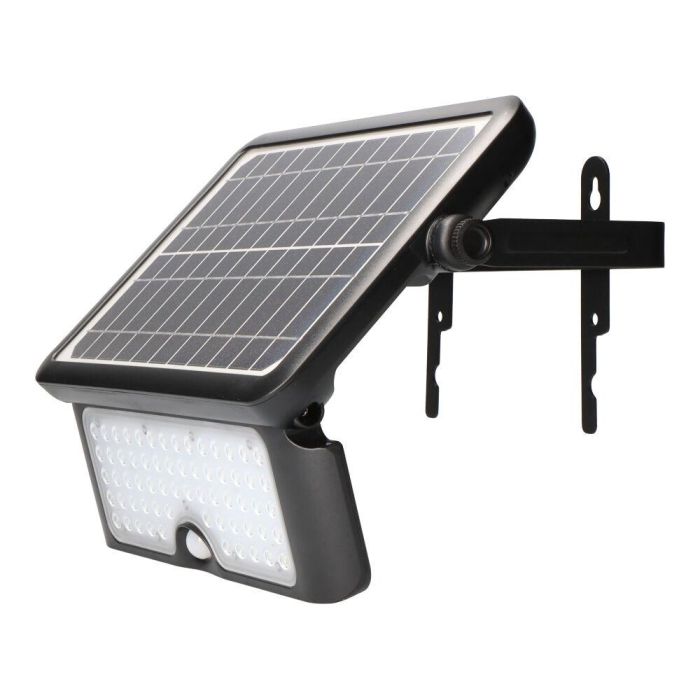 Aplique solar 10w 1150lm recargable. sensor presencia (2-8m) color negro 27,5x19,6cm edm 8