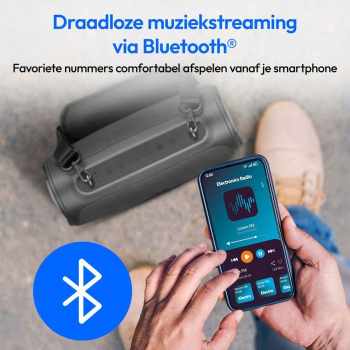 Medion MED1740338592585 Altavoz Bluetooth M 30W Bluetooth 5.3 IPX7 42h batería 6 Medion MED1740338592585 Altavoz Bluetooth M 30W Bluetooth 5.3 IPX7 42h batería 6
