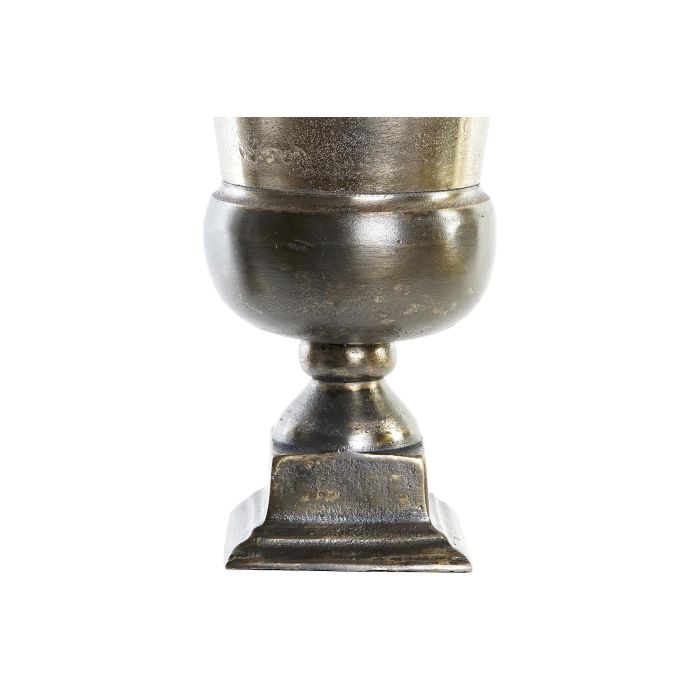 DKD Home Decor Jarrón Moderno Colección Dole Aluminio Dorado Plateado 24x31.5x24 cm (Set de 2 Unidades) 1