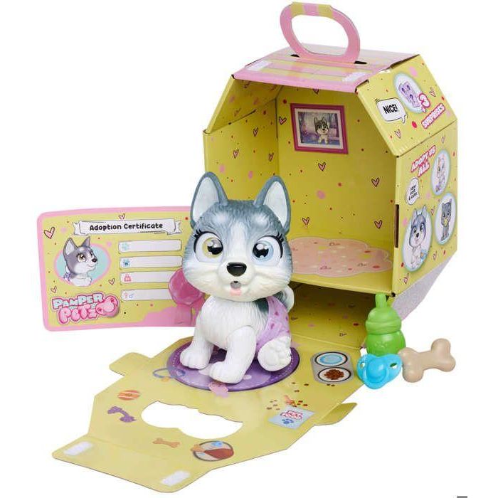 Smoby - Pamper Petz - Husky para adoptar - 4 accesorios - Articulado - Madera y pipí - Certificado de adopción - A partir de 3 años 3 Smoby - Pamper Petz - Husky para adoptar - 4 accesorios - Articulado - Madera y pipí - Certificado de adopción - A partir de 3 años 3