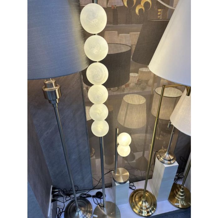 DKD Home Decor Lámpara de Pie Moderna Metal y Cristal 22 x 162 x 22 cm 2