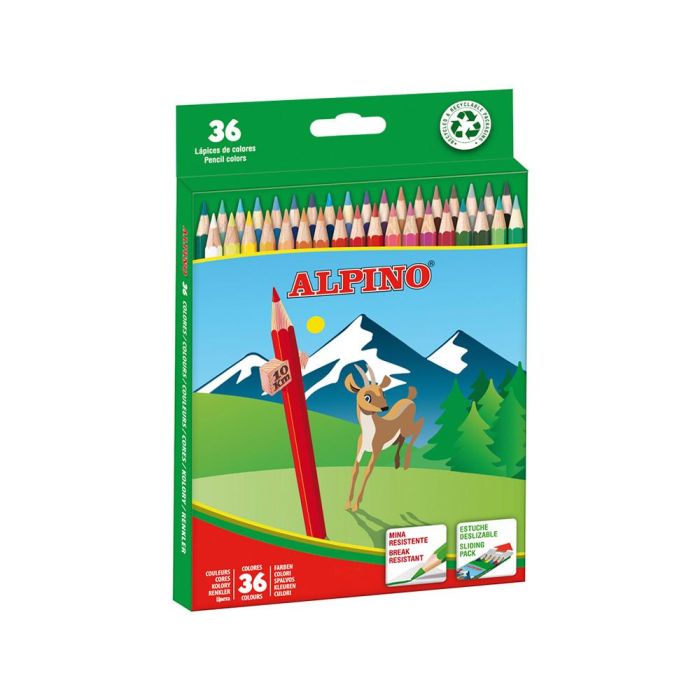 Alpino Lápices De Colores 175 mm C-Surtidos Estuche 36 Ud 1