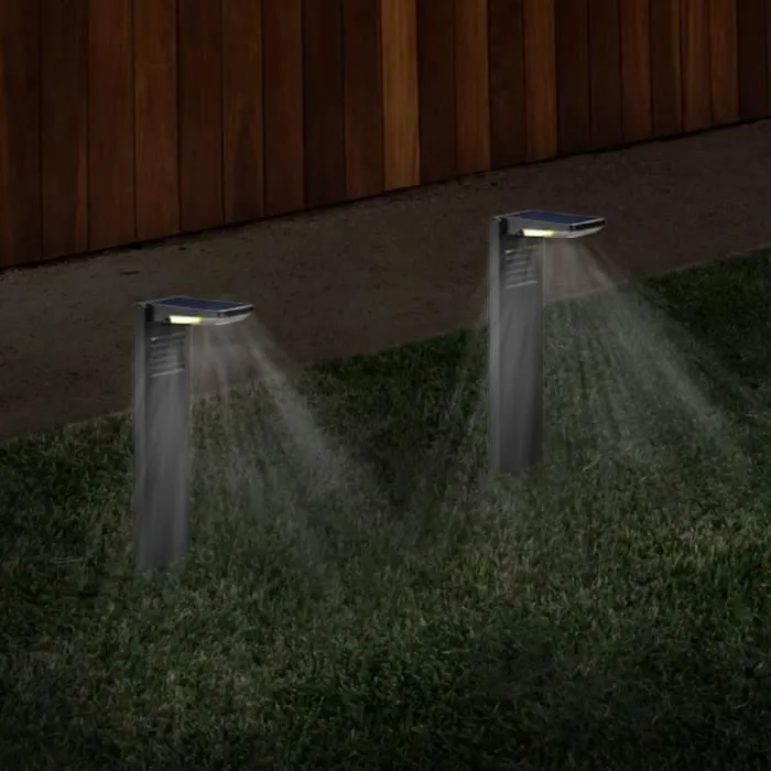 Lumisky LUM3666162002817 Juego de 2 Balizas Solares para Plantar LED Blanco Frío H41 cm 1