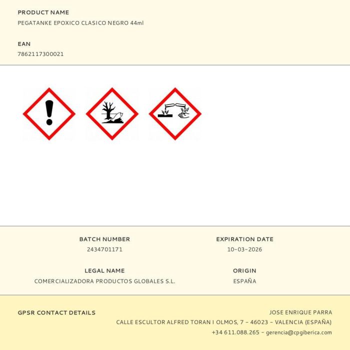 Pegatanke Pegamento Epóxico Bicomponente Negro 44ml - Alta Resistencia 250kg/300°C, Pega Bajo Agua 3 Pegatanke Pegamento Epóxico Bicomponente Negro 44ml - Alta Resistencia 250kg/300°C, Pega Bajo Agua 3