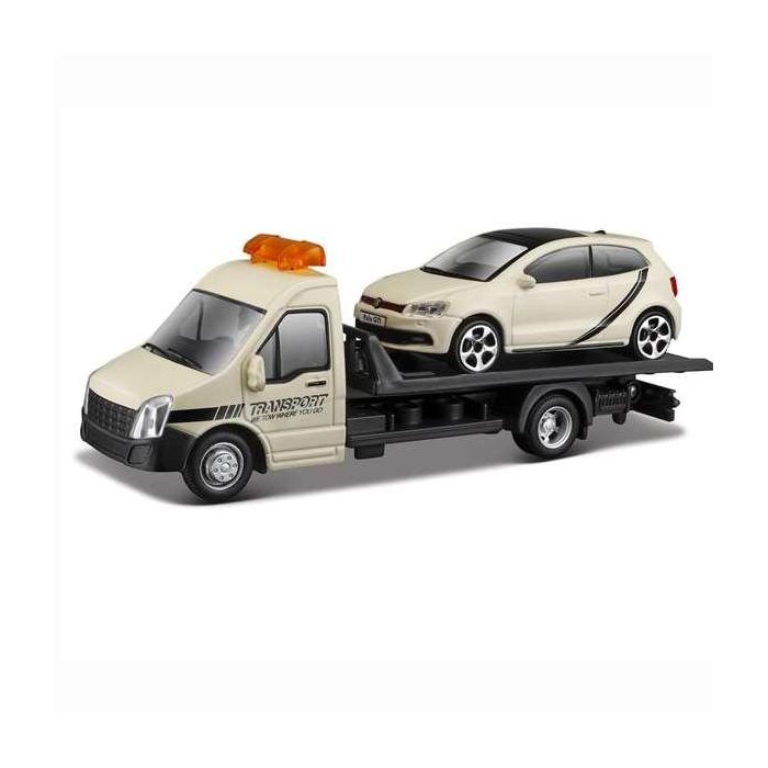 Color Baby Camion Remolque con Coche Metal escala 1:43 Street Fire Die Cast Plastic para +3 años Surtidos 2