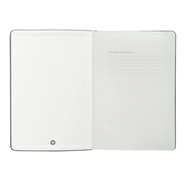 Antartik Cuaderno Tapa Dura A5 Rayas Gris y Turquesa, 100 Hojas 80gr FSC 6 Antartik Cuaderno Tapa Dura A5 Rayas Gris y Turquesa, 100 Hojas 80gr FSC 6