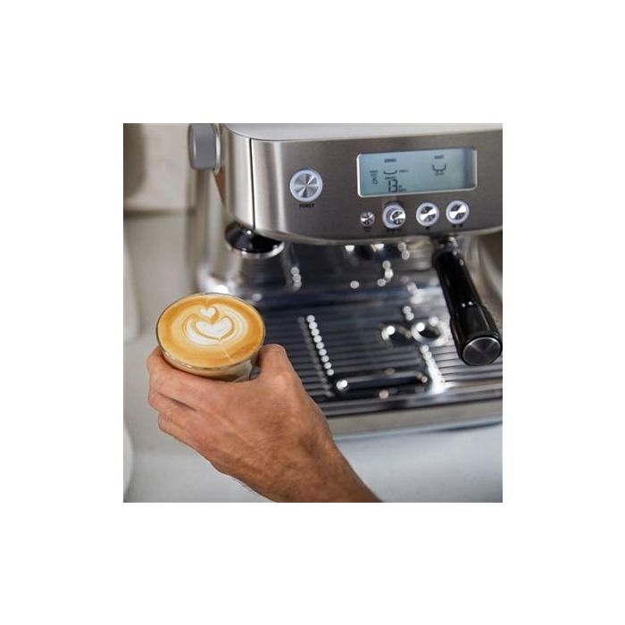 Sage Cafetera Espresso Manual con Molinillo Barista, 3 Segundos, Acero Inoxidable 8