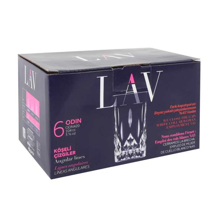 Set de 6 Vasos Odin 104 cc - Lav (12 Cajas) 5 Set de 6 Vasos Odin 104 cc - Lav (12 Cajas) 5
