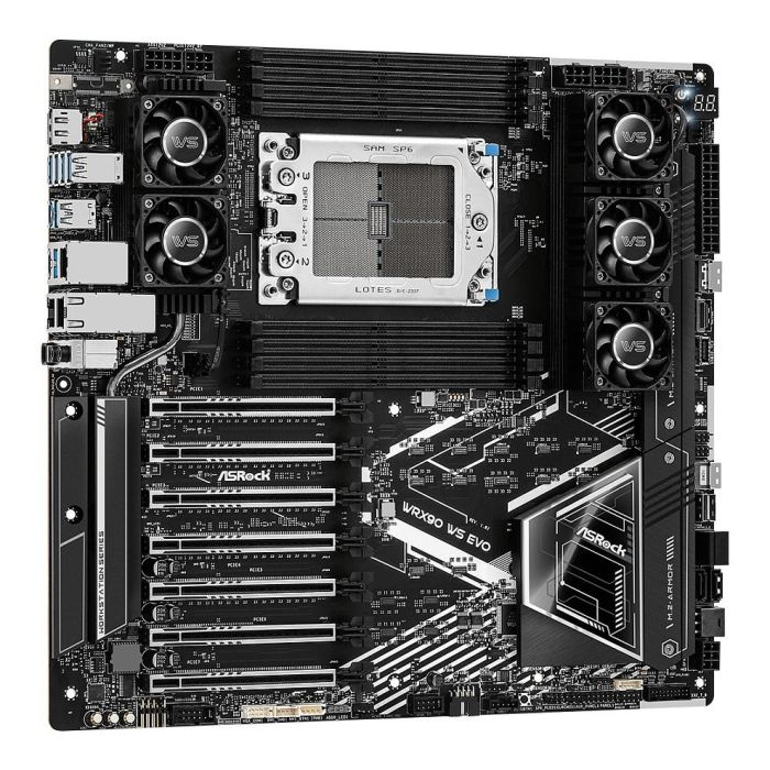 ASRock WRX90 WS EVO Placa Base para AMD Ryzen Threadripper 1000 Series, Socket sTR5, DDR5-SDRAM, 2 TB 2