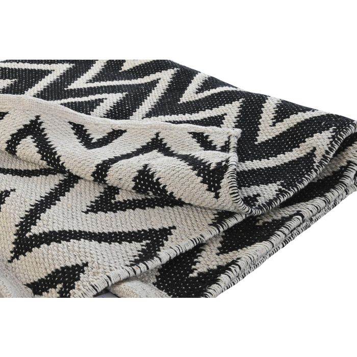 DKD Home Decor Alfombra Urban Bicolor Zigzag, Diseño Geométrico, Algodón y Poliéster, 120 x 180 cm, 1 cm Grosor, 1300 gsm 4