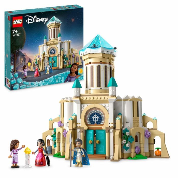 LEGO Disney Wish 43224 Castillo del Rey Magnífico, juguete de la película Wish con minifigura de Asha, Dahlia y el Rey Magnífico