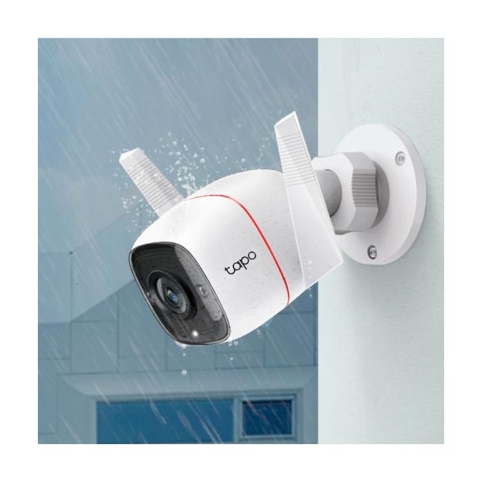 TP-Link Tapo TC65 Cámara de Vigilancia Exterior Wi-Fi 3MP Visión Nocturna 30m, Detección Movimiento, Audio Bidireccional, IP66 3
