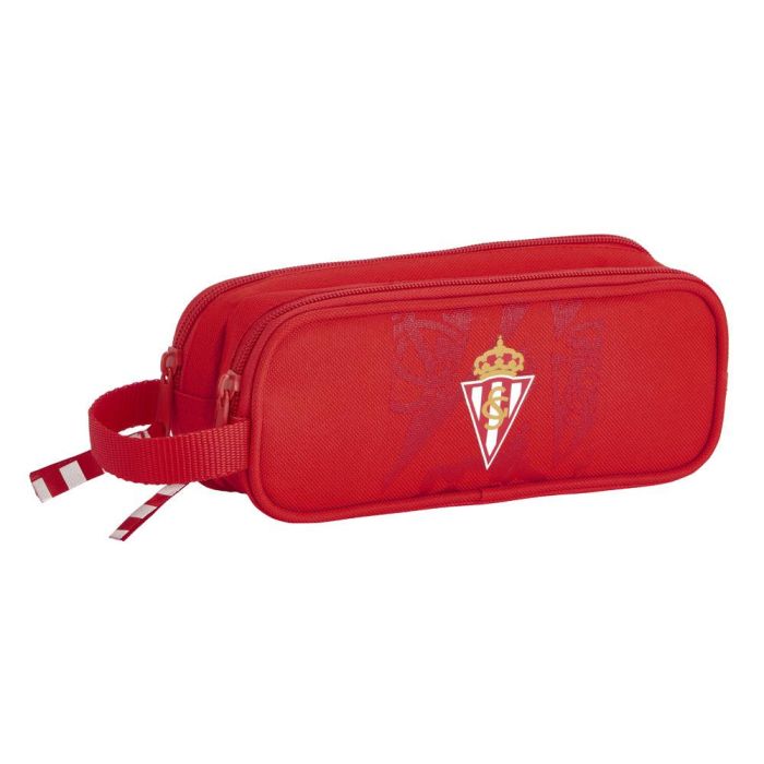 Bolso Escolar Safta Portatodo Sporting De Gijon Doble 210x60x80 mm Bolso Escolar Safta Portatodo Sporting De Gijon Doble 210x60x80 mm