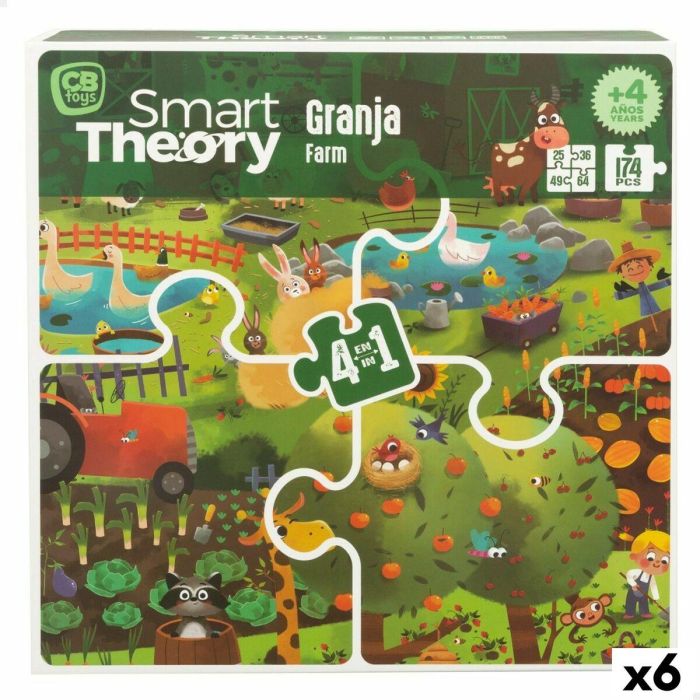 Puzzle Infantil Colorbaby 4 en 1 174 Piezas Granja 68 x 68 cm (6 Unidades) Puzzle Infantil Colorbaby 4 en 1 174 Piezas Granja 68 x 68 cm (6 Unidades)