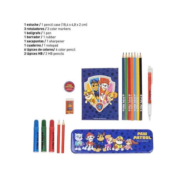 Set papelería coloreable paw patrol 2