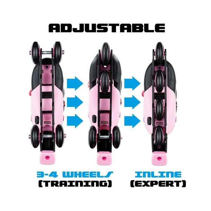 Patines 4 en linea rosa ajustable talla m ( 35/38) 8 Patines 4 en linea rosa ajustable talla m ( 35/38) 8