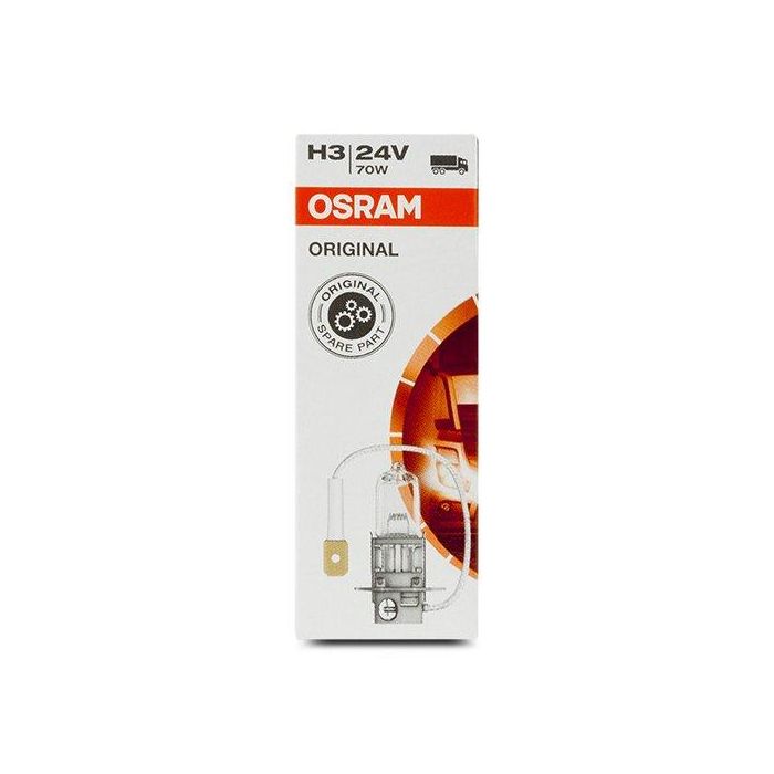 Osram OS64156 Bombilla Halógena Original H3 PK22s 24V 70W para Faros Delanteros de Vehículos, 3200K, 1750 Lúmenes 3 Osram OS64156 Bombilla Halógena Original H3 PK22s 24V 70W para Faros Delanteros de Vehículos, 3200K, 1750 Lúmenes 3