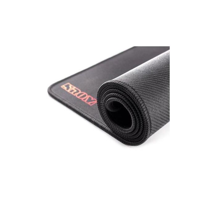Krom NXKROMKNTXL Alfombrilla Gaming Knout XL para Ratón Óptico/Láser, 900x350x3mm, Base Goma Antideslizante y Bordes Cosidos, Negro 1