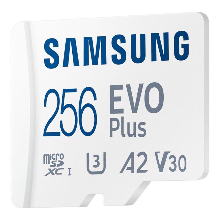 Samsung MB-MC256SA/EU Tarjeta de Memoria microSDXC EVO Plus 256GB Clase 10 A2 V30 con Adaptador SD 160MB/s 1