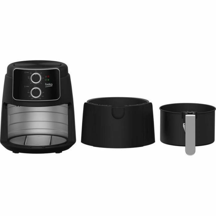 Beko Freidora sin aceite FRL2242B, 1500W, 3.9L (0.8kg), Temporizador, Negra 4