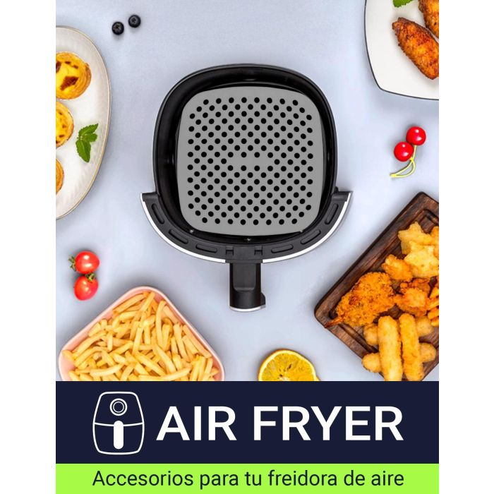 Base de silicona cuadrada para Air Fryer 18.5 cm Quttin - Inde (24 Unidades) 1 Base de silicona cuadrada para Air Fryer 18.5 cm Quttin - Inde (24 Unidades) 1