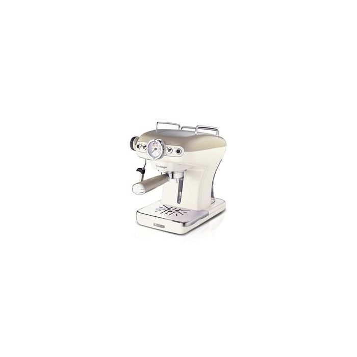 Ariete Cafetera Espresso Vintage Beige 1389/13 - Portafiltro Dual, 900W, 9L - Diseño Retro para Café Profesional en Casa Ariete Cafetera Espresso Vintage Beige 1389/13 - Portafiltro Dual, 900W, 9L - Diseño Retro para Café Profesional en Casa