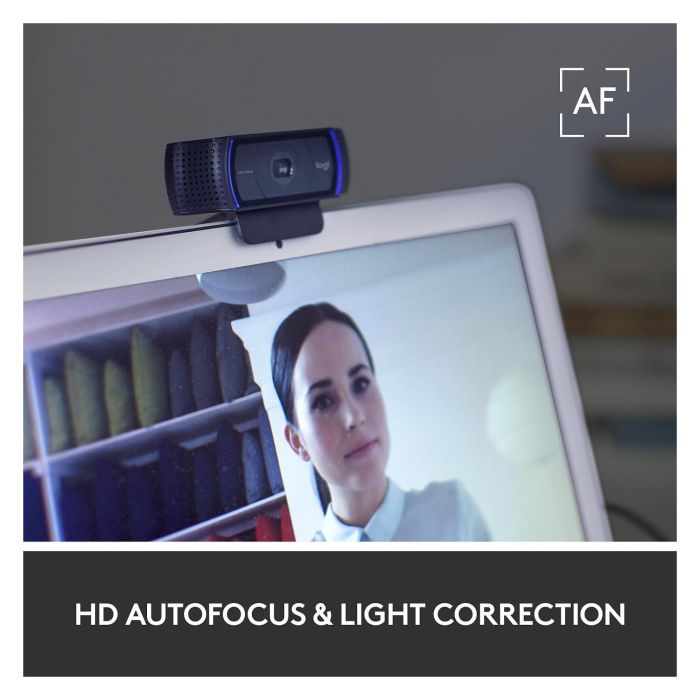 Logitech 960-001252 Cámara Web Full HD 1920 x 1080 Pixeles USB Negro