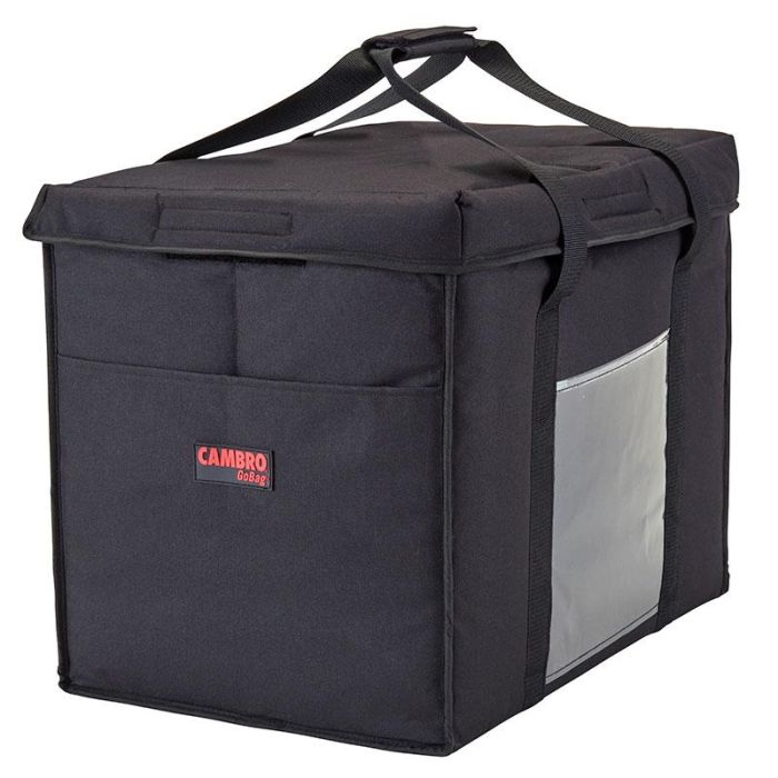 CAMBRO - GBD211417-110- Bolsa térmica para delivery o catering plegable grande para recipientes GN 1/1 - Color Negro