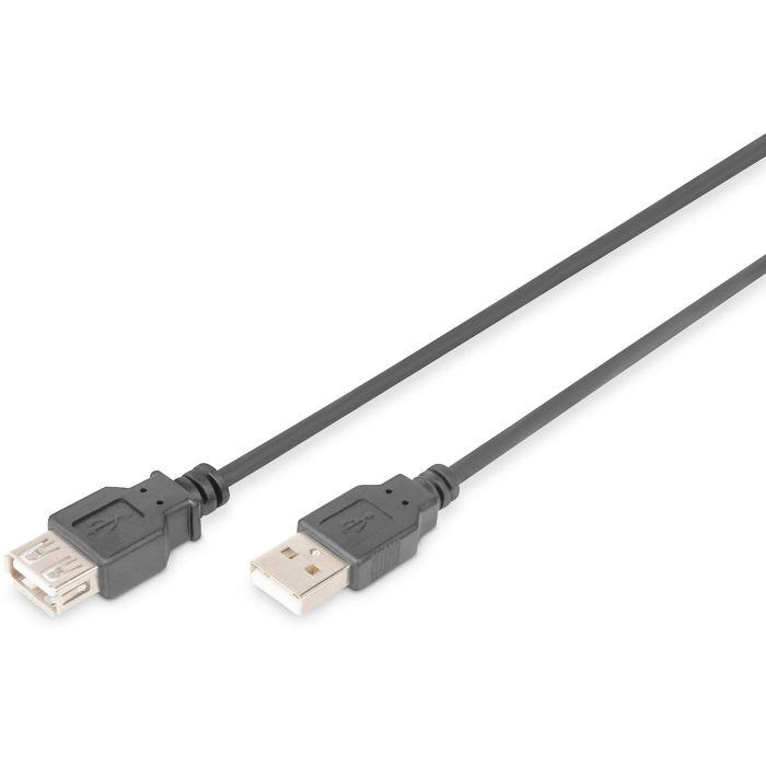 DIGITUS USB 2.0 Verlängerungskabel Typ A -A St/Bu 1.8m schw