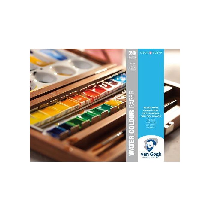 Bloc De Dibujo Van Gogh Acuarela Encolado Grano Fino 240X320 Mm 200G 20H