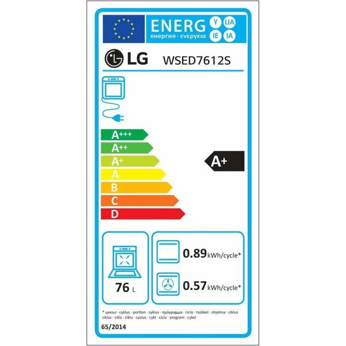 Horno Pirolítico LG WSED7612S 76 L 1 Horno Pirolítico LG WSED7612S 76 L 1