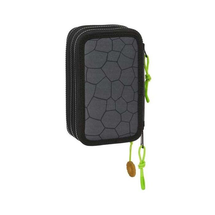 Plumier Triple Teenage Mutant Ninja Turtles Negro Gris 12,5 x 19,5 x 5,5 cm 36 Piezas 1