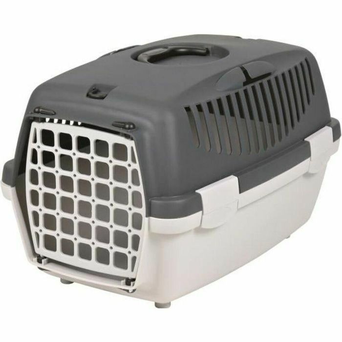 Trixie Capri 1 Caja de Transporte para Perros y Gatos XS 32x31x48 cm Plástico hasta 6 kg Gris Claro y Oscuro