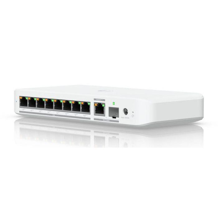 Ubiquiti Switch Flexible 8 Puertos 2.5 GbE PoE++ con Uplink Combinado 10G SFP+/RJ45, 60W, 60 Gbps, Blanco Ubiquiti Switch Flexible 8 Puertos 2.5 GbE PoE++ con Uplink Combinado 10G SFP+/RJ45, 60W, 60 Gbps, Blanco