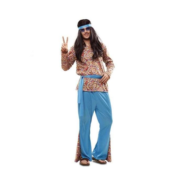 Disfraz psychedelic hippie camisa, pantalón, cinta cabeza y cinturón talla XL 1 Disfraz psychedelic hippie camisa, pantalón, cinta cabeza y cinturón talla XL 1