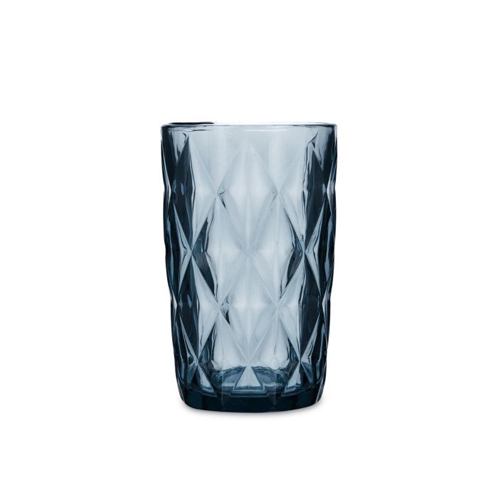 Quid Vaso Alto Maia Vidrio Azul 40 cL con Relieve 0 Quid Vaso Alto Maia Vidrio Azul 40 cL con Relieve 0