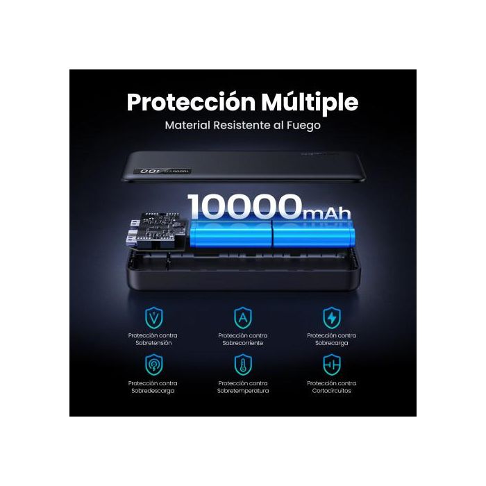 UGREEN UG25742 Batería Externa Power Bank Ión de Litio 10000 mAh Carga Rápida Negro 18 UGREEN UG25742 Batería Externa Power Bank Ión de Litio 10000 mAh Carga Rápida Negro 18