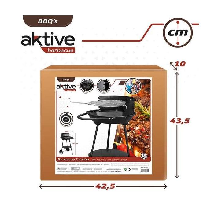 Barbacoa de carbón redonda aktive 42x76,5 cm 3 Barbacoa de carbón redonda aktive 42x76,5 cm 3