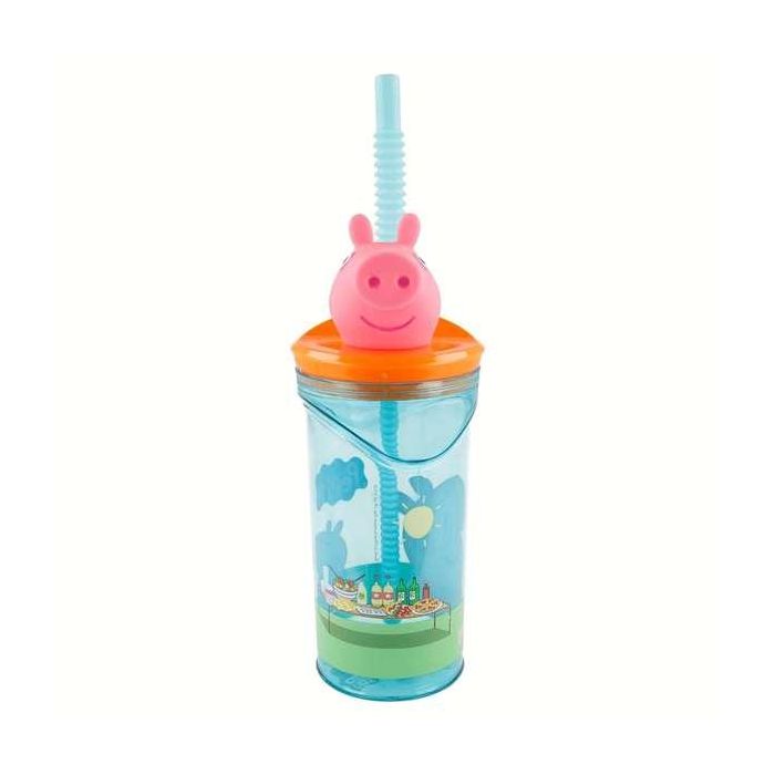 Vaso con figurita 3D peppa pig core 360 ml. 1 Vaso con figurita 3D peppa pig core 360 ml. 1