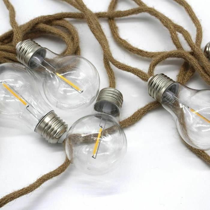 Lumisky LUM3760093543286 Guirnalda Luminosa Exterior Fantasy Cord 7,70 m 10 Bombillas Filamento Transparente LED Blanco Cálido 1 Lumisky LUM3760093543286 Guirnalda Luminosa Exterior Fantasy Cord 7,70 m 10 Bombillas Filamento Transparente LED Blanco Cálido 1
