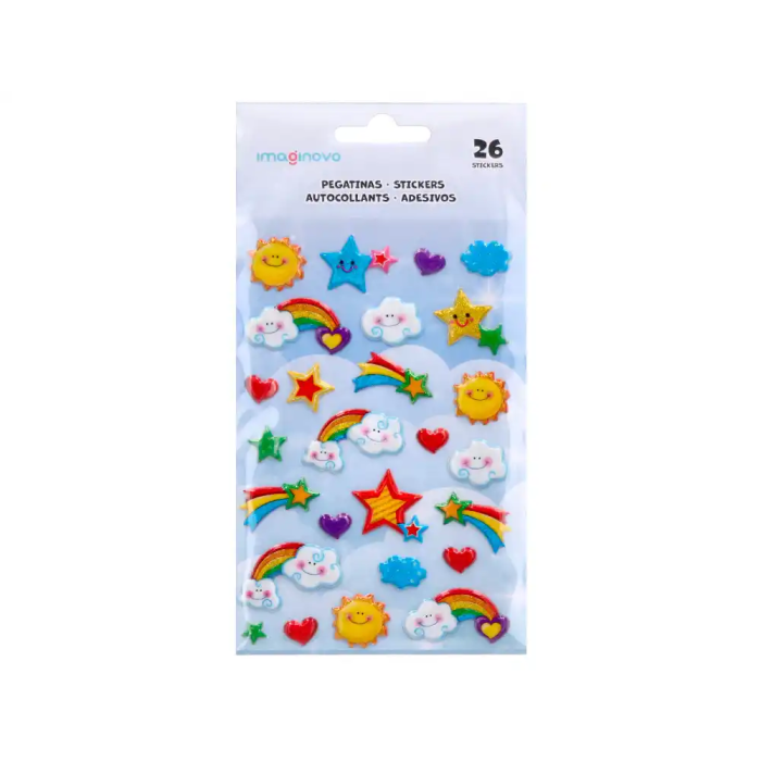 Imaginovo Pegatinas Arcoiris Magic Dreams con Relieve 190x105 mm 1