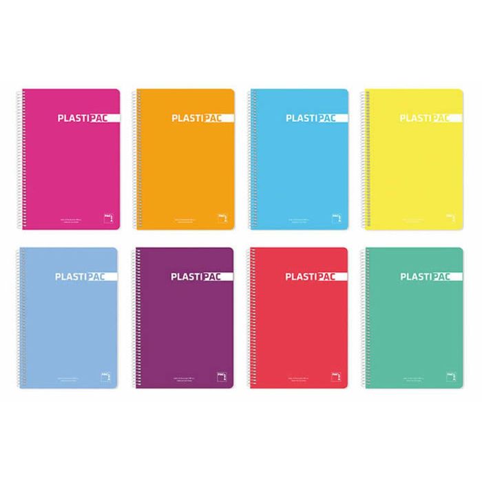 Cuaderno Pacsa Plastipac Multicolor Din A4 80 Hojas 21,5 x 31,5 cm 5 Piezas