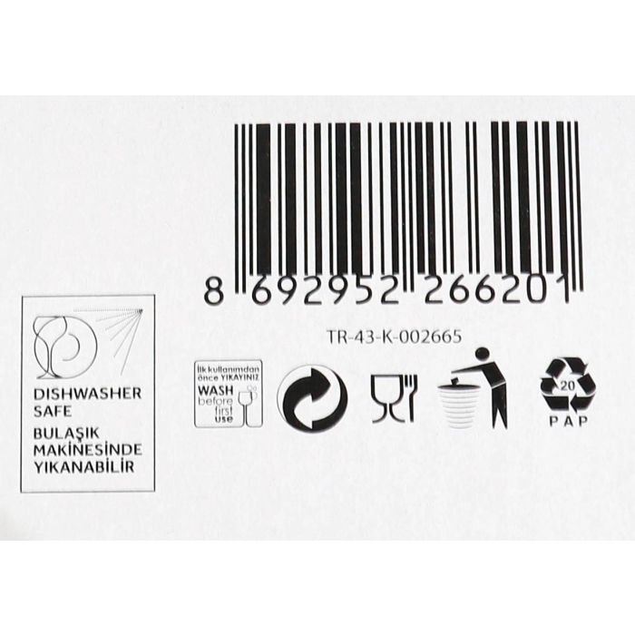 LAV Set 6 Vasos Cerveza 350 cc con 6.5 cm Ancho, 14 cm Alto, 6.5 cm Largo (8 Cajas)