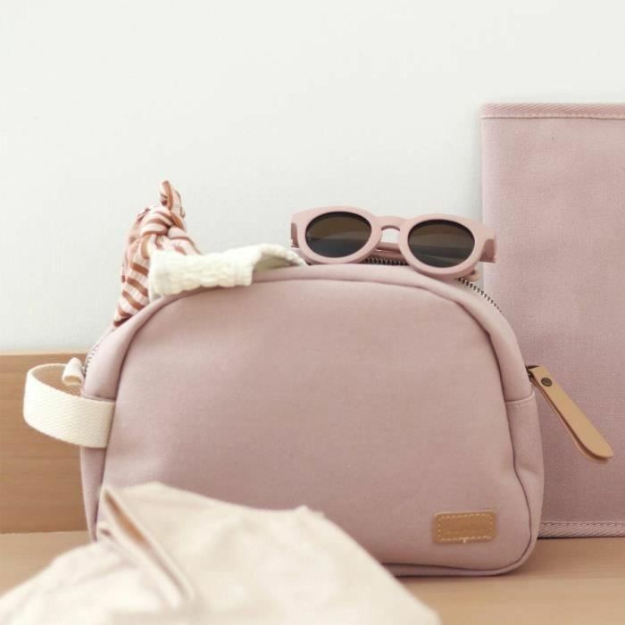 Beaba 3384349403119 Neceser bebé de lona rosa empolvado 2