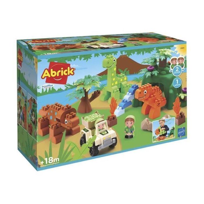 Ecoiffier Abrick Juguete de Construcción Dinoland con 3 Dinosaurios, Isla, Todoterreno y 2 Personajes – 18 meses+ 3 Ecoiffier Abrick Juguete de Construcción Dinoland con 3 Dinosaurios, Isla, Todoterreno y 2 Personajes – 18 meses+ 3