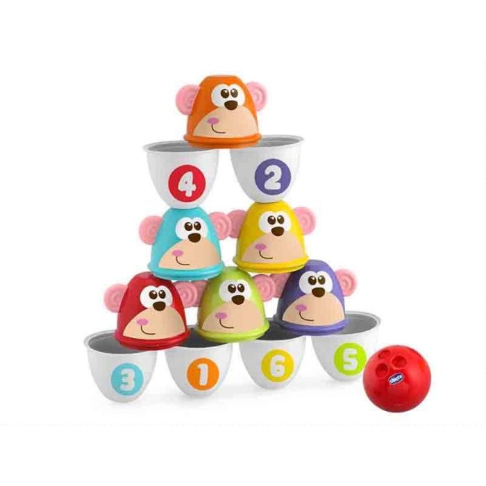 Juego de bolos animales con pelota 11x15x9 cm 27