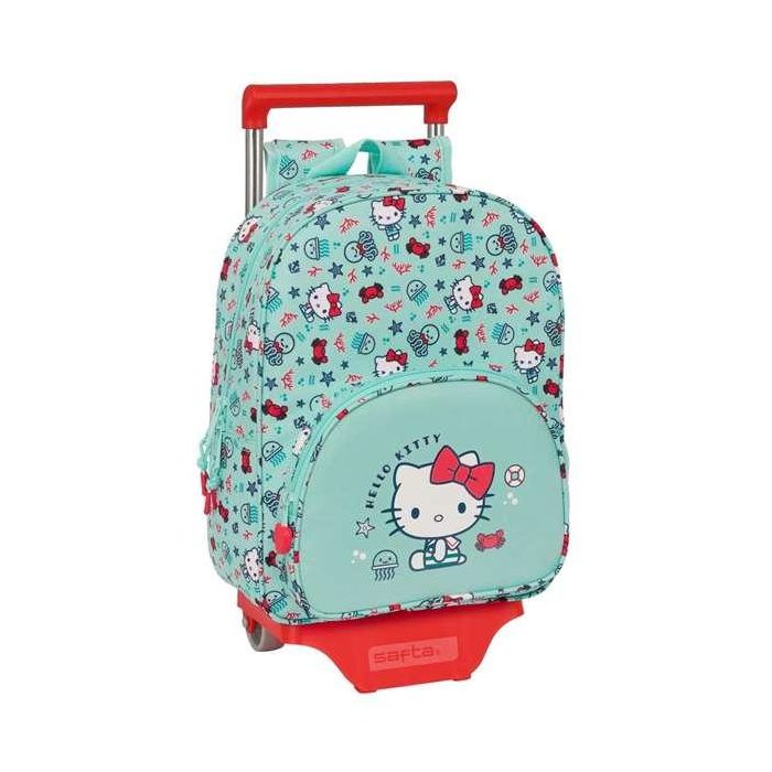 Mochila Escolar con Ruedas Hello Kitty Sea lovers Turquesa 26 x 34 x 11 cm Mochila Escolar con Ruedas Hello Kitty Sea lovers Turquesa 26 x 34 x 11 cm